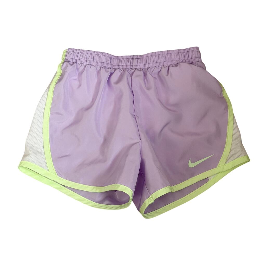 NIKE Girls Dri-Fit Lined Athletic Shorts Purple 6X 116-122cm (1471)